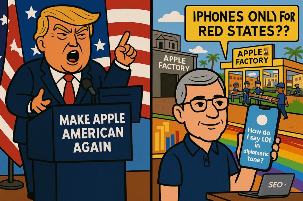 Donald Trump Apple India Tim Cook