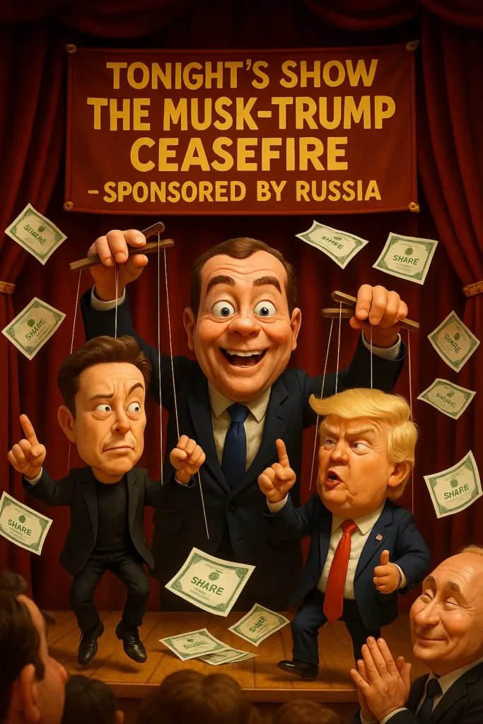 Dmitry Medvedev offers to mediates between Donald Trump and Elon Musk