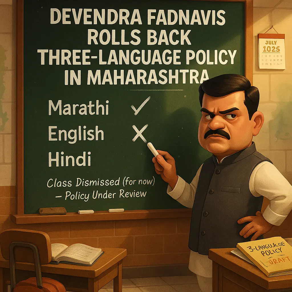 Devendra Fadnavis rolls back three-language policy in maharashtra