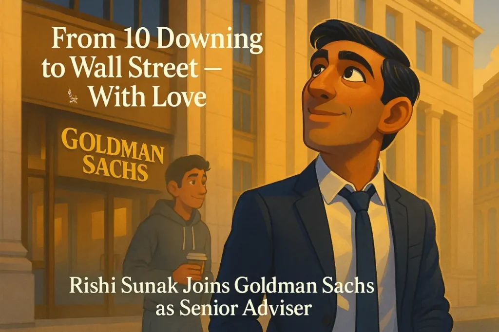 Rishi Sunak Joins Goldman Sachs as Senior Advisor - From 10 Downing to Wall Street With Love 1 Rishi Sunak joins Goldman Sachs