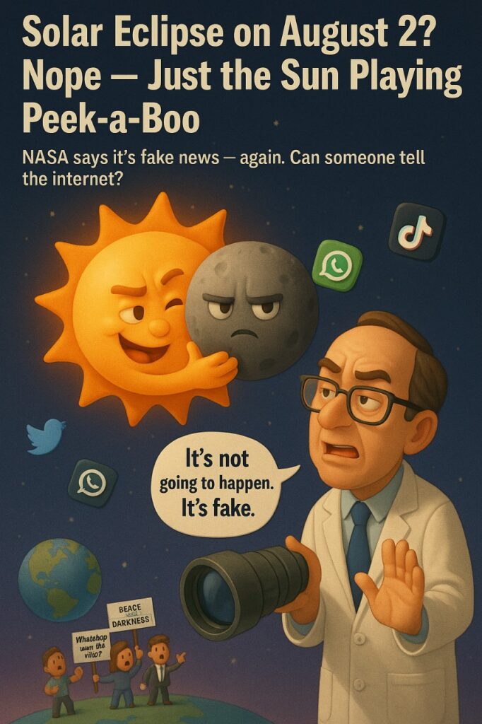 Solar Eclipse on August 2, 2025? NASA Puts the Rumor to Bed, Says No Darkness, Just Us Being Dumb Again 1 Solar Eclipse on August 2